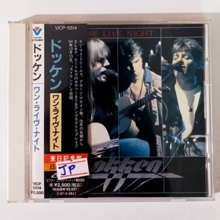 CD DOKKEN ***ONE LIVE NIGHT ***แผ่น ญี่ปุ่น มีโอบิ ปกแผ่นสวยสภาพดีมาก