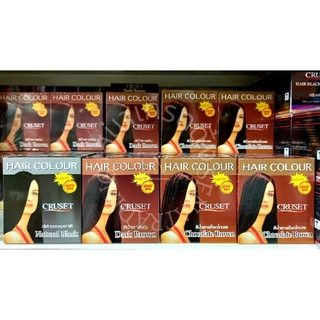 น้ำยาเปลี่ยนสีผม ครูเซ็ท สูตรน้ำ28 มล.  Cruset Hair Colour 28 ml