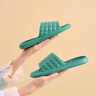 รองเท้าแตะ แบบสวม รุ่น ตะเข็บพอง ใส่ในบ้าน ใส่ในห้องน้ำ ใส่ไปข้างนอก น้ำหนักเบา นุ่ม สบายเท้า พื้นยางกันลื่น