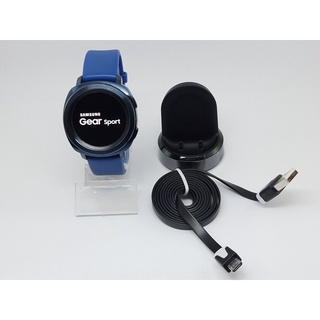 นาฬิกา SAMSUNG GEAR SPORT SM-R600N พร้อมสายชาร์จและแท่นชาร์จ (สภาพดี) ไม่มีรอย NO.171