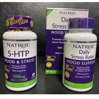 Natrol 5HTP 100mg 45เม็ด /Daily Stress Relief 5htp 5 100mg 30เม็ด