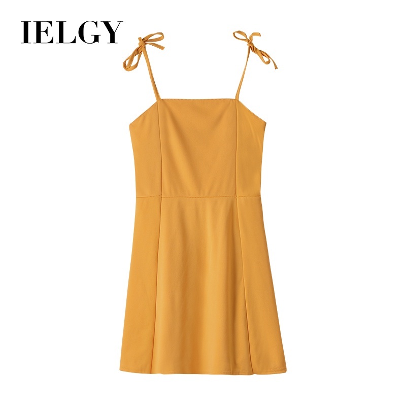 IELGY ชุดเดรสแขนกุดหวานฝรั่งเศสสําหรับผู้หญิงสําหรับใส่ด้านนอกในวันหยุด