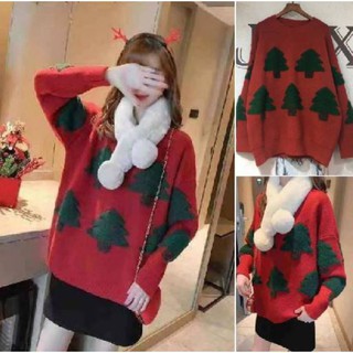 เสื้อไหมพรมแขนยาว คอกลมถักลายต้นคริสต์มาส 🌲 3D
เนื้อผ้านิ่ม ยืดหยุ่น ใส่สบาย