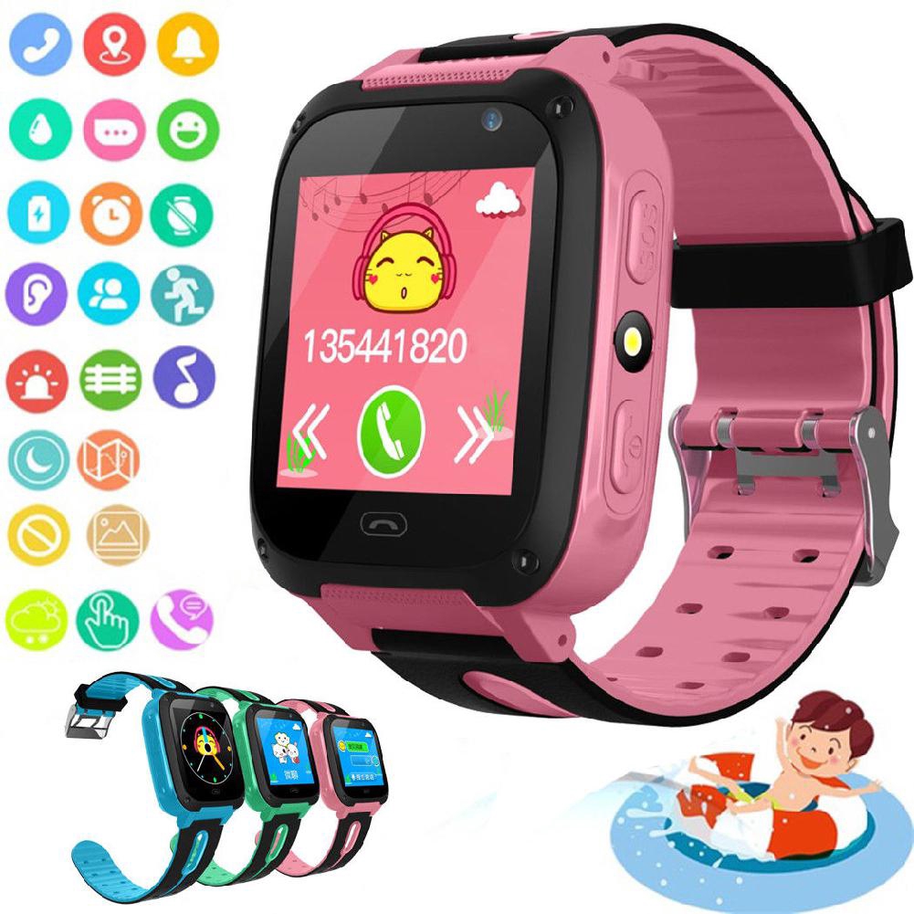 Kids Smart Watch S4 ซิมการ์ดกดกล้อง SOS สำหรับ Android IOS ที่ตั้ง