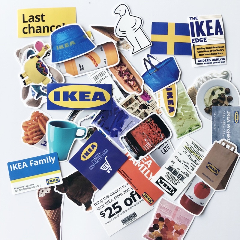 Sticker IKEAヾ พร้อมส่ง ♡ สติ๊กเกอร์อิเกีย ได้ทั้งเซ็ต สติ๊กเกอร์PVC กันน้ำ Shopee Thailand