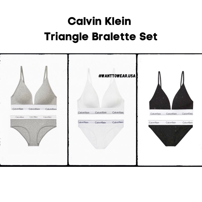 (พร้อมส่ง)Calvin Klein Modern Cotton Padded Bralette บราฟองน้ำ