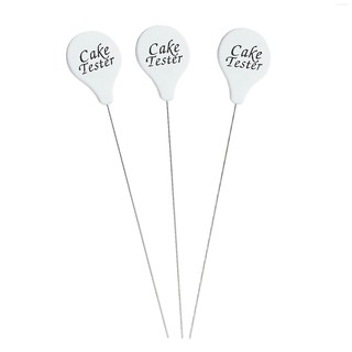 3pcs Stainless Steel Cake Skewer Kitchen Cake Tester Probe Skewer Pin Needle Reusable Baking Pick Stick  💛Kitchentool