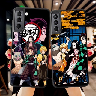 เคสโทรศัพท์มือถือ ลายการ์ตูนอนิเมะดาบพิฆาตอสูร สีดํา สําหรับ Samsung Galaxy S22 Ultra S21 FE S20 Plus S10