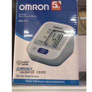 Omron รุ่น HEM-7121 เครื่องวัดความดัน (แถมฟรี Adapter Omron ของแท้ + ถ่าน AA 4 ก้อน) 1ชุด HEM 7121