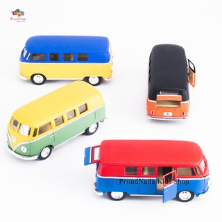 ProudNada Toys ของเล่นเด็กโมเดลรถเหล็กรถตู้โฟล์คสวาเกน KiNSMART 1962 Volkswagen Classical Bus KT5060