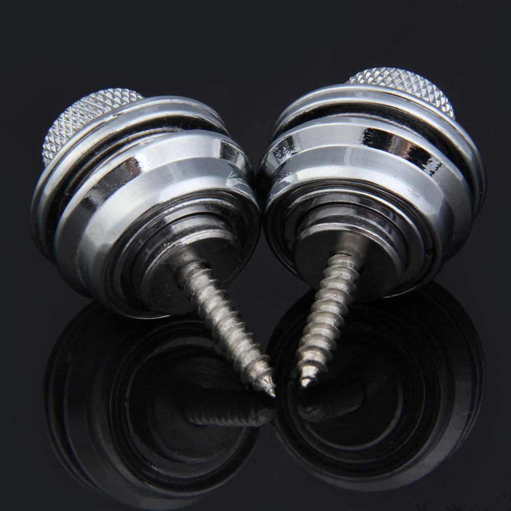 2pcs คลังสินค้าพร้อม  กีตาร์เบสไฟฟ้าความปลอดภัย Straplock ตัวล็อคสายสะพายแบน 3 สี (COD มีให้เลือก Dorothymohney)
