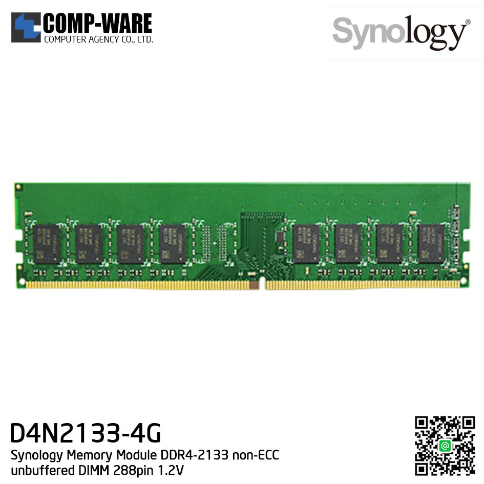 Synology Ram Module 4gb Ddr4 2133 Non Ecc Unbuffered Dimm 2pin 1 2v D4n2133 4g For Rs2818rp Rs2418 Rs2418rp Shopee Thailand