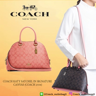 Coach KATY SATCHEL IN SIGNATURE CANVAS (COACH 2558)