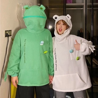 พร้อมส่ง เสื้อกันหนาว เสื้ออู้ดลายกบกับฮุ้ดกระต่าย น่ารัก เเบบใหม่งานเกาหลี ผ้าดีไม่ซ้ำใคร#119-1191