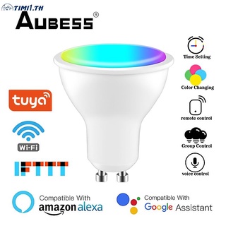 [hot] AUBESS® Tuya WiFi Smart Gu10 LED Light Bulb Spotlight 4W RGBCW Voice/App Control Work with Alexa Google Home [in stock]