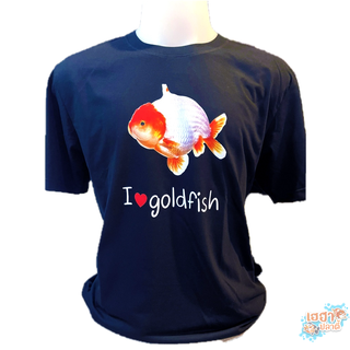 เสื้อยืดลายปลาทองฉลาม I love goldfish