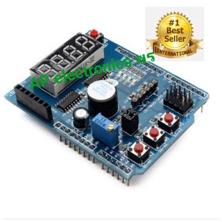 Multi-function Expansion Board (Learning Module)บอร์ดทดลอง Uno (Arduino-Compatible) แบบ Shield รองรับการต่ออุปกรณ์ต่าง ๆ