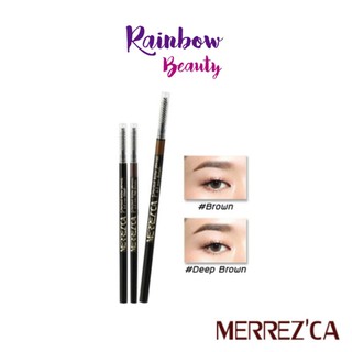 Merrezca Perfect Brow Pencil สี #Brown น้ำตาล แท่งสลิม เขียนคิ้ว เมอร์เรซกา merrezca brow ดินสอเขียนคิ้ว EXP5/11/23