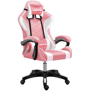 เก้าอี้นั่งเล่นเกม  NEWTON ECONOMY GAMING CHAIR G920 PINK WHIE P*PU ประกัน 1ปี ปรับเอนได้