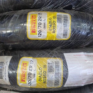 ยางนอก(PIRELLI) Diablo Rosso 3 120/70-ZR 17 DR3-F รหัสสินค้า PWR-26352