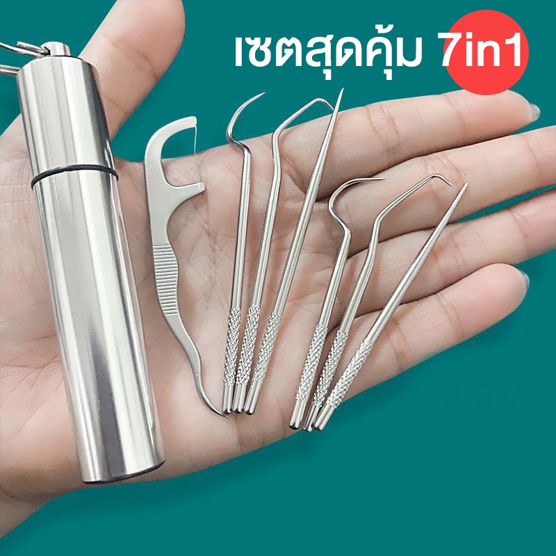 ไม้จิ้มฟันสแตนเลส กล่องไม้จิ้มฟัน แบบพกพา
