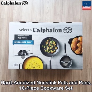 Select by Calphalon® Hard-Anodized Nonstick Pots and Pans, 10-Piece Cookware Set คาลฟาลอน ชุดเครื่องครัว 10 ชิ้น