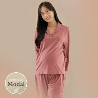 Unifriend Thailand ชุดนอนผู้หญิงแขนขายาว Modal Woman Dark Pink