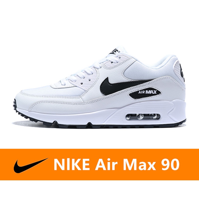 ของแท้ Nike Air Max 90 รองเท้าลำลองตาข่ายระบายอากาศ  รองเท้าวิ่งเบาะลมคลาสสิก สีขาว