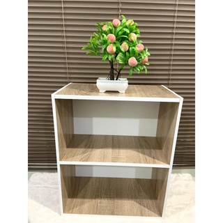 ชั้นวางของ 2 ช่อง ชั้นวางอเนกประสงค์ มินิมอล มีสีให้เลือก แข็งแรง วางซ้อนกันได้
