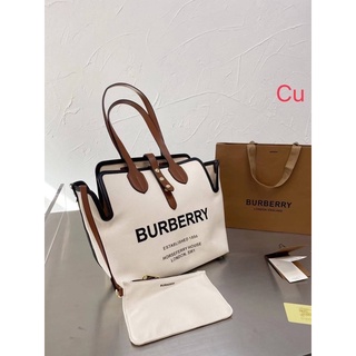 2021 ใหม่แฟชั่น Burberry กระเป๋าผ้าใบสตรีหรูหรากระเป๋าสะพายไหล่กระเป๋าถือ