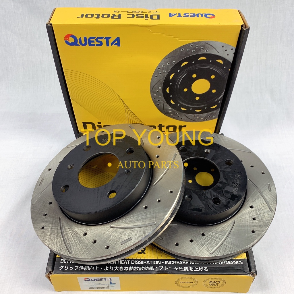 NISSAN SENTRA N16 (2005-2021) ด้านหน้า (FW) DISC ROTOR SPORT SLOTTED & DRILLED JAPAN