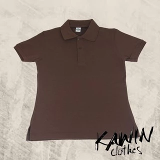 KAWIN เสื้อโปโลผู้ชาย/ผู้หญิง Deep Brown สีน้ำตาลเข้ม ผ้าเนื้อนุ่มใส่สบายมาก