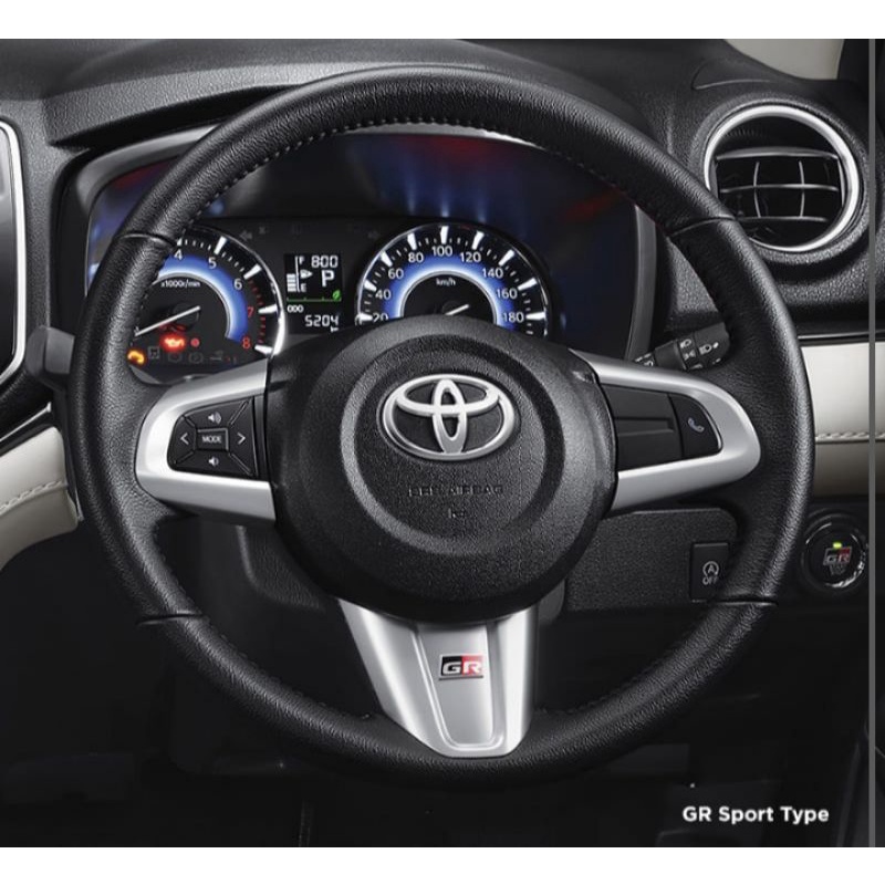 สติ๊กเกอร์สัญลักษณ์โลโก้ Gr SPORT พวงมาลัยรถภายในรถเดิม