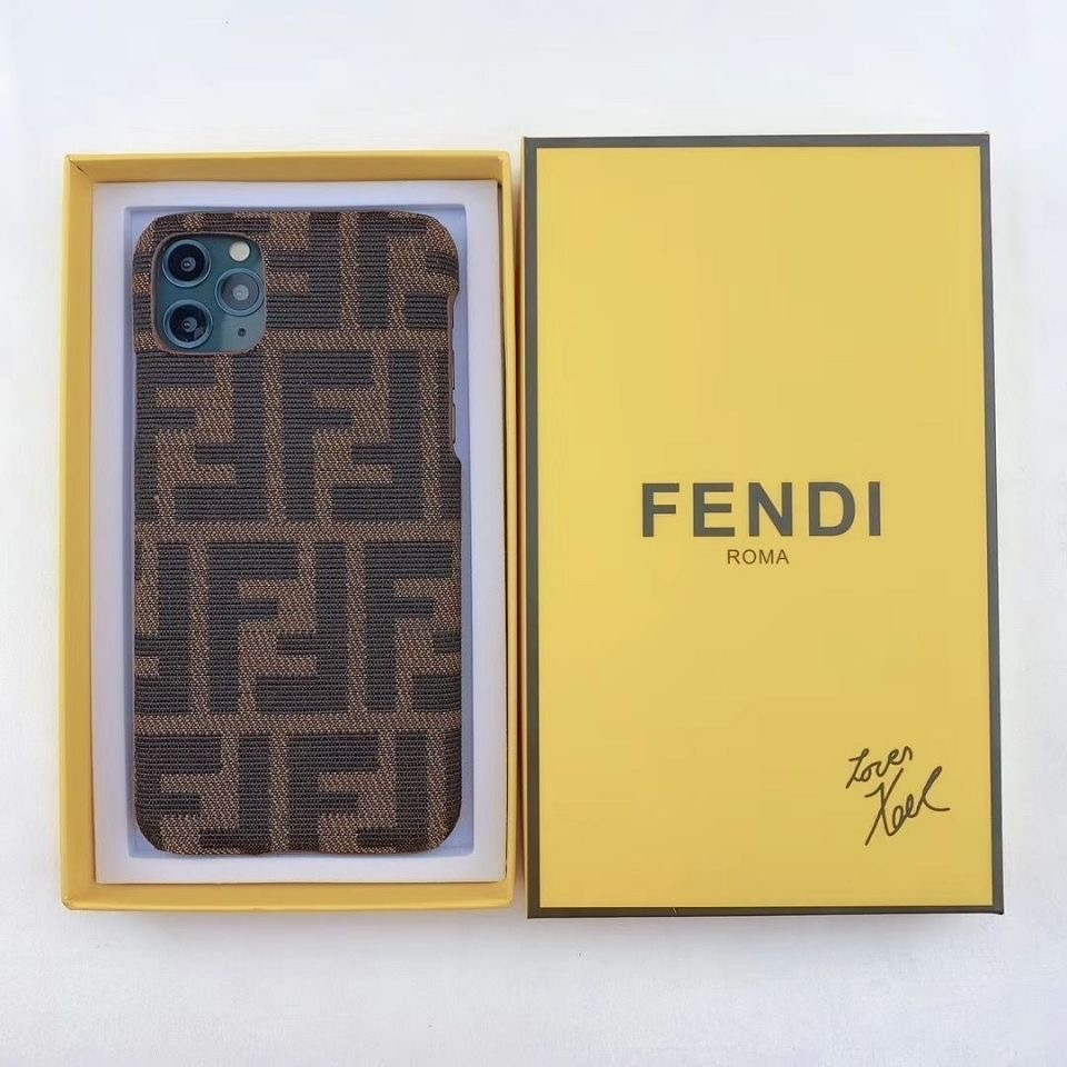 Fendi canvas hard phone case iPhone 12 case iPhone 7 plus case 11 promax xr xs max covers【with box】 ZKt5
