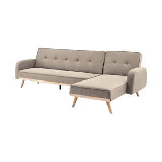 [ส่งฟรี เหลือ6999 HOME2822] HomeHuk โซฟาตัวแอล โซฟาเข้ามุม 3 ที่นั่ง พร้อมเก้าอี้นวมตัวยาว รุ่น Alvar เบาะผ้า 276x148x86cm Polyester Fabric Sofa Bed L Shape 3S