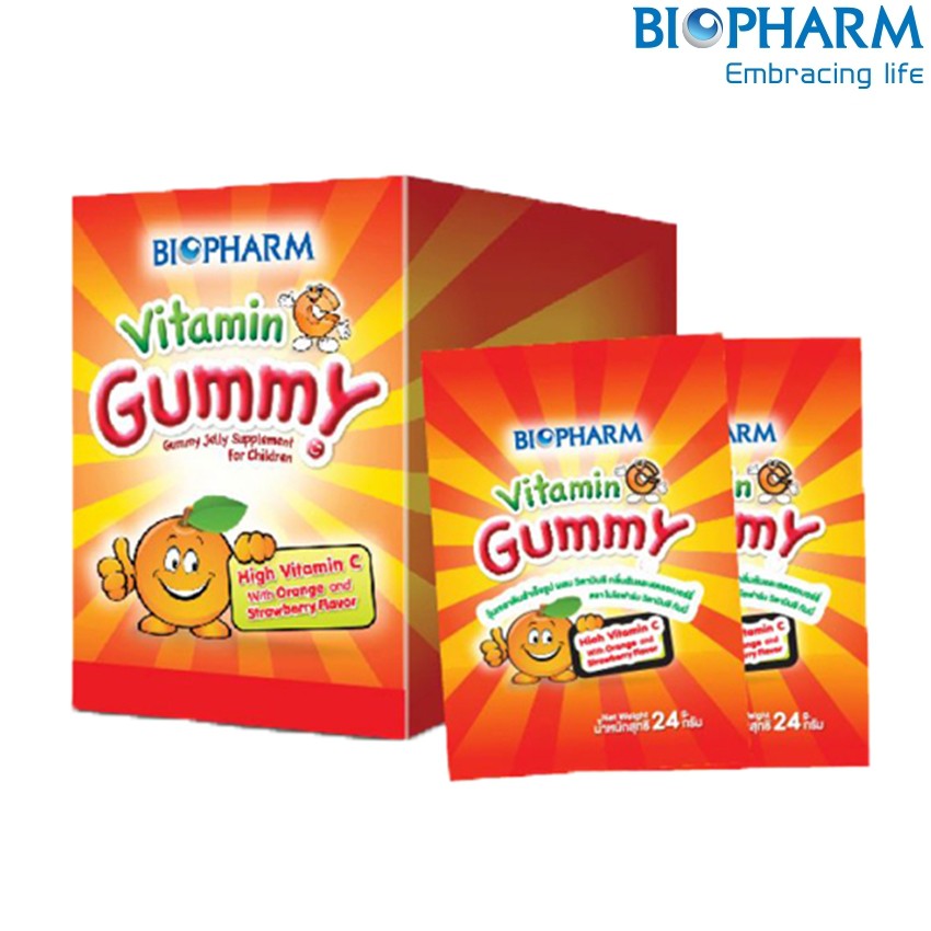 BIOPHARM VITAMIN C GUMMY (ORANGE&STRAWBERRY FLAVOUR) (1BOX X12Zipbags