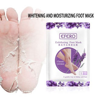 ✨BYS✨ EFERO Exfoliating Foot Mask มาส์กลอกเท้า ปรับเท้านุ่มเหมือนเท้าเด็ก(1 คู่ / ถุง)