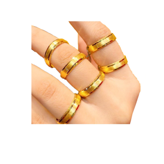 😍คละลายจ้า แหวนทองคำแท้น้ำหนักครึ่งสลึง พร้อมใบประกันจ้า🥰(1.9g) เลือกลายช่องแชทจ้า