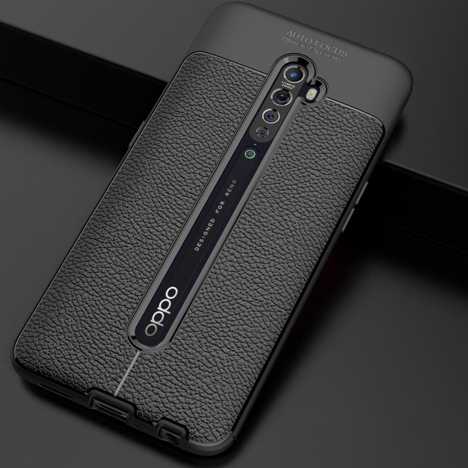 เคสโทรศัพท์มือถือหนัง คาร์บอนไฟเบอร์ สําหรับ OPPO Reno 2 Reno 2Z 2F Reno 2