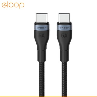 Eloop S6 สายชาร์จเร็ว USB Type-C to Type-C ความยาว 1.5 เมตร รองรับ QC4.0 PD 100W (Max) สายไนลอนถัก ชาร์จโน๊ตบุ๊ค ถ่ายโอน