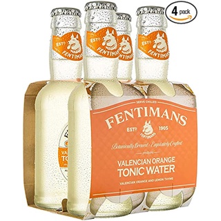 🌟พร้อมส่ง🌟Fentimans Valencian Orange Tonic 200 ml. x 4 Bottles เฟนติแมนส์พิงค์ วาเลนเซียน ออเร้นจ์ โทนิค วอเตอร์ 200 ml.