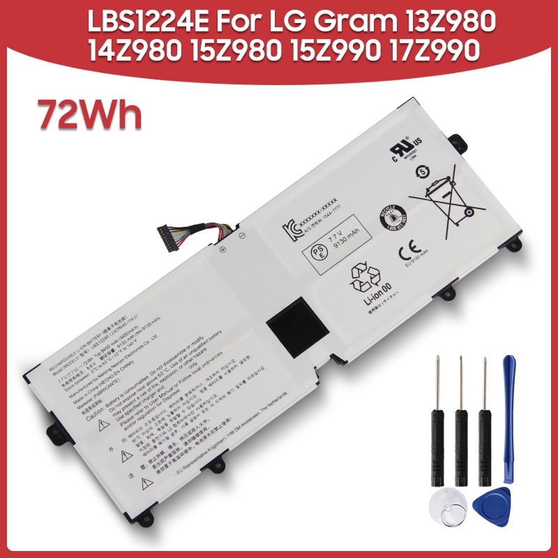 Original Replacement Battery 72Wh LBS1224E For LG Gram 13Z980 14Z980 15Z980 15Z990 17Z990 72Wh Lapto
