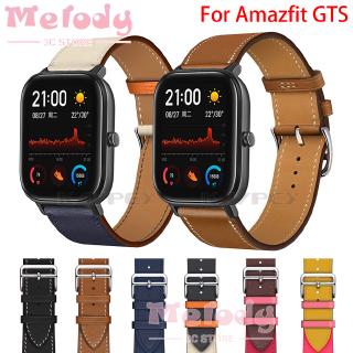 สายนาฬิกาข้อมือหนังวัวแท้สําหรับ xiaomi huami amazfit gts