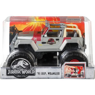 Matchbox Jurrasic world 93 JEEP WRANGLER  โมเดลรถจี๊ป จูราสสิค พาร์ค ปี 93 ขนาด 1:24 รุ่น FMY48