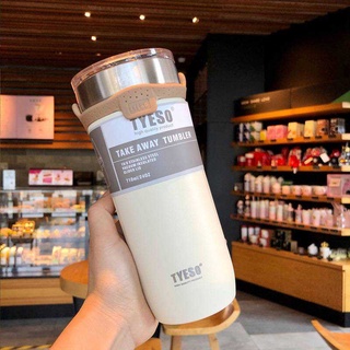 แก้ว TYESO เก็บอุณหภูมิ ขนาด 710 ml (24 oz) ฝาสไลด์เปิด-ปิด สำหรับช่องใส่หลอด มีสายซิลิโคนสำหรับหิ้วพกพา ขนาดวางบนรถได้