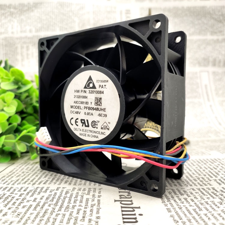 Pfb0948uhe Delta 9CM 48V 0.80A 9038 สี ่ สายควบคุมความเร ็ วพัดลมระบายความร ้ อนปริมาณอากาศสูง