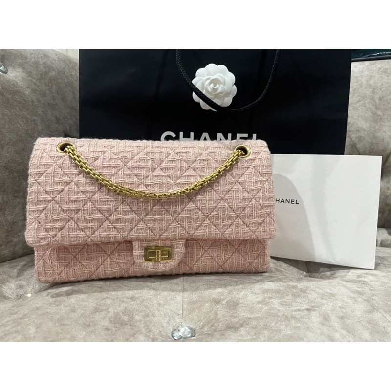Chanel Reissue Tweed Double Flap Bag11” Holo23