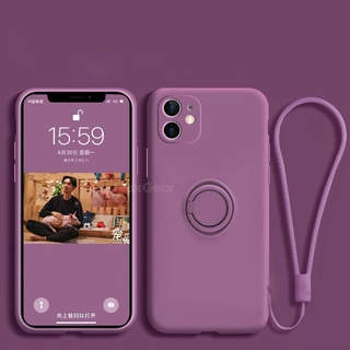 Xiaomi Redmi 8 8A Note8 Pro ขาตั้งแม่เหล็ก ซิลิโคนเหลว พร้อมสายคล้อง เคสโทรศัพท์ ที่วางแหวนนิ้ว หรูหรา เคสนิ่ม