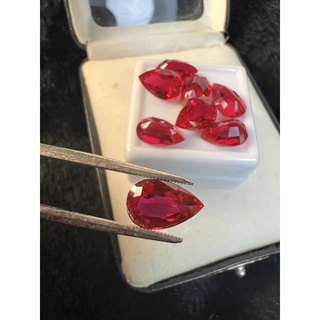 Synthetic Ruby 8x12mm created Red Gemstones 1 pieces