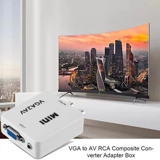 1080P Mini VGA TO AV Rca ตัวแปลง AV TO VGA / Cvbs + Hdtv Pc